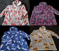 SNUDDIE Mens Womens Unisex lounge pyjamas fleece Oversized poncho PRIMARK