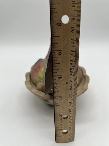 Carved Painted Chicken Hen On A Nest Lidded Trinket Box Dish - 第 8/8 張圖片
