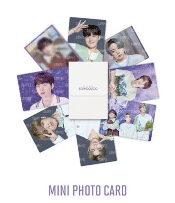 BTS SOWOOZOO DVD ミニフォト カードバインダー BTS 2021 Muster SOWOOZOO Official MD Mini Photo card Set Random