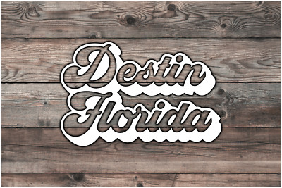 Destin Florida Decal Sticker Vinyl Graphics - 6.5 x 4.2 inch