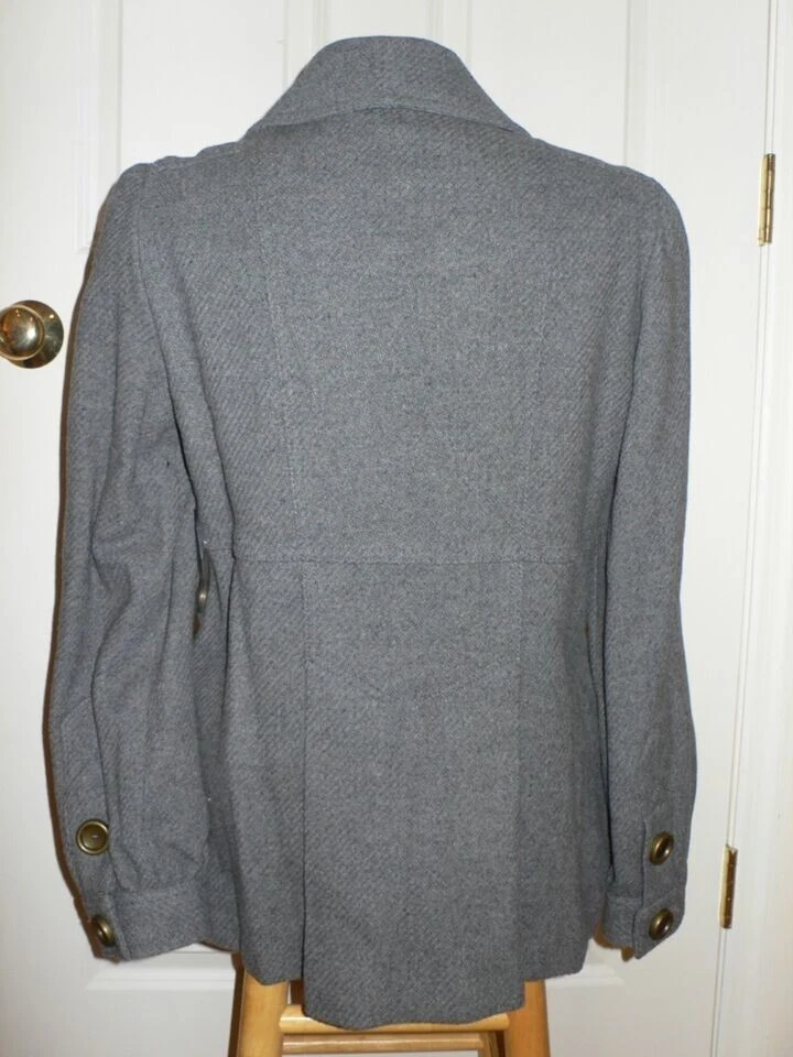 Abrigo Chaqueta Lana Marc Jacobs Gris Elefante $498 Talla 2 Foto 2 de 4