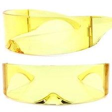 Futuristic Party Novelty Costume Sci-Fi Anime Alien Cosplay Yellow Sunglasses