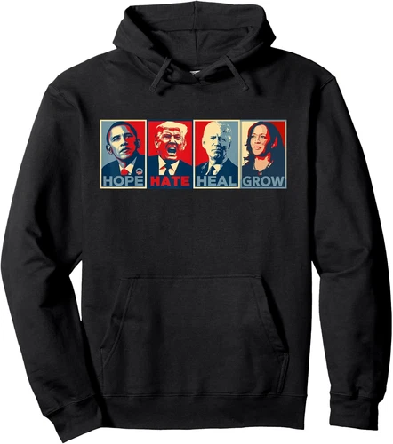 Kapuzenpullover✨Hope Hate Heal Grow Presidential Timeline Unisex◈ - Bild 1 von 1