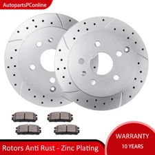 REAR DRILL Brakes Rotors Ceramic Pad for 2010 - 2017 Chevy Equinox GMC Terrain