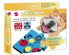 Spot Seek-A-Treat Flip 'N Slide Connector Puzzle Interactive Dog Toy 