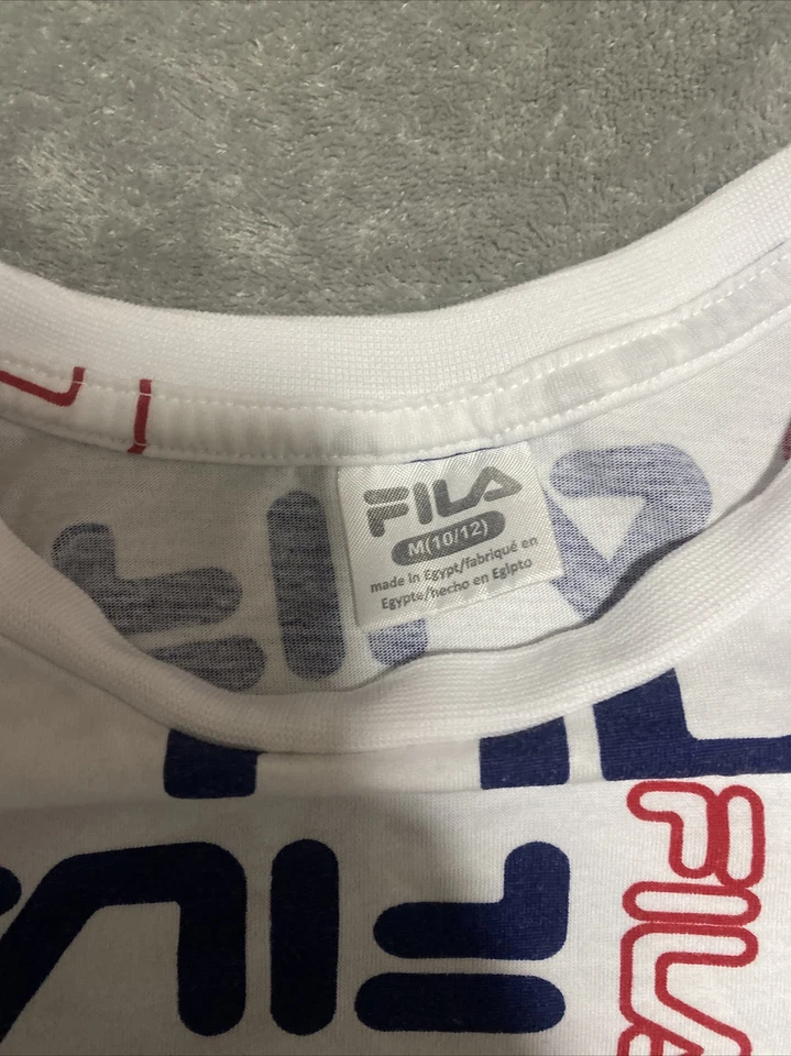 Camiseta Fila Juvenil Blanca Roja y Azul M 10/12 Foto 2 de 4