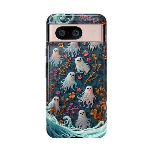 Halloween Ghost Boo Flower Phone Case for iPhone, Samsung Galaxy, Pixel - Picture 187 of 194