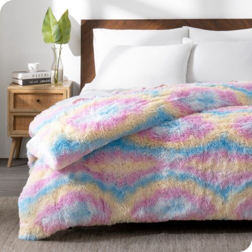Copripiumone in pile shaggy - copripiumone peluche - super morbido di Bare Home - Foto 64 di 70