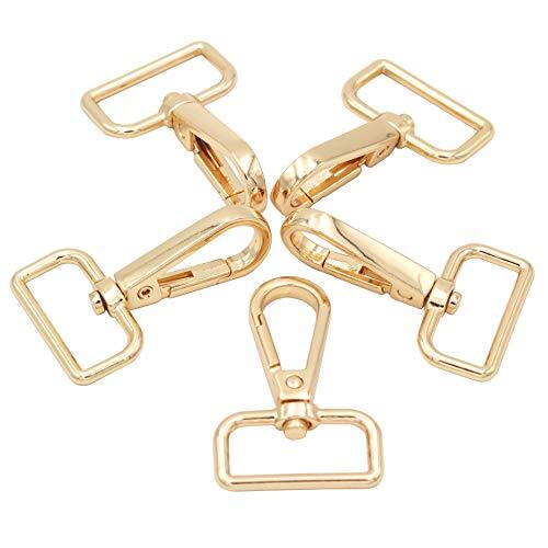 15 Pcs D Ring Swivel Lobster Claw Clasp, Push Gate Snap Hooks 1 inch Gold - Bild 1 von 6