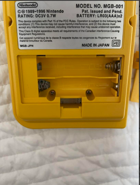 Nintendo MGB001 Game Boy Pocket Console Yellow Tested From Japan