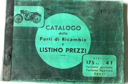 PARILLA 175 CC MOTO ANNI 60 CATALOGO E LISTINO RICAMBI  LIBRO USATO - Picture 1 of 2