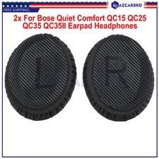 2 For Bose Quiet Comfort QC15 QC25 QC35II Earpad Headphone Black Ear Pad Cushion