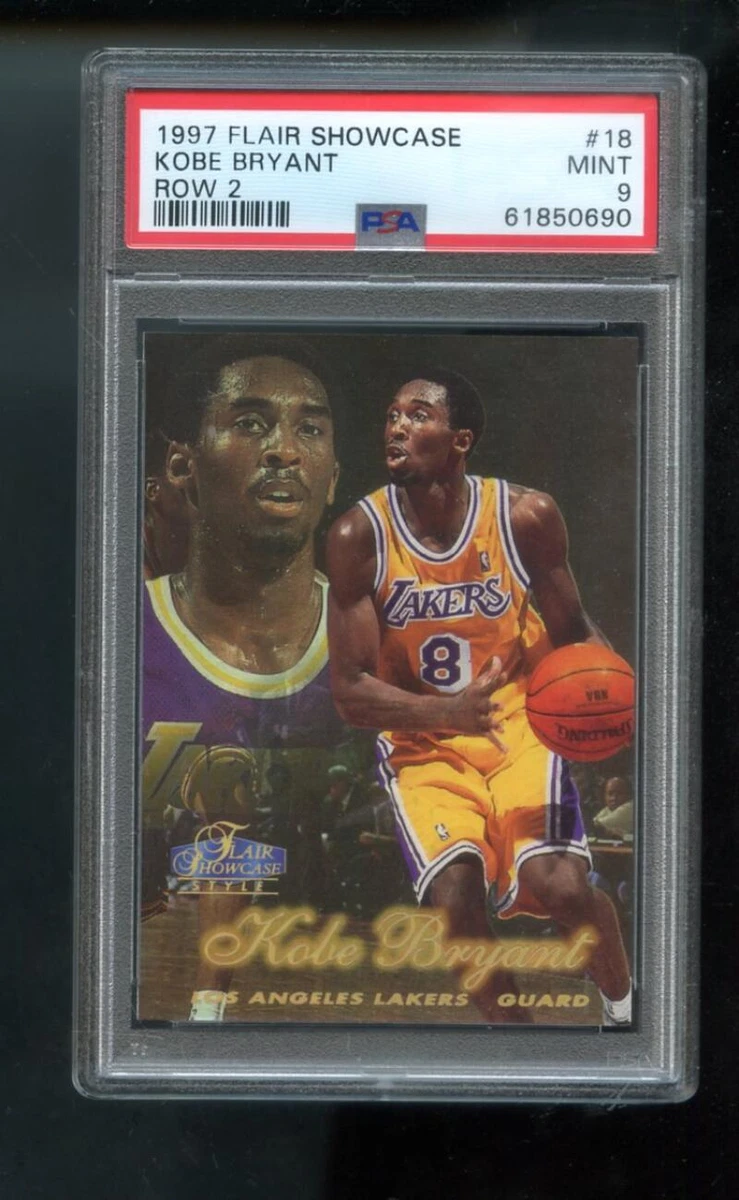 97-98 frair showcase Kobe Bryant Row1〜3 1997 Flair Showcase Kobe Bryant (ROW 3) PSA 8 NM-MT 2nd Year Card