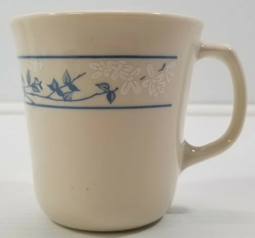 DD) Set of 4 Vintage Corning Coffee Tea Cup Mugs Floral First of Spring 3.5"