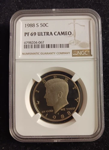 1988 (S) NGC PF 69 ULTRA CAMEO Kennedy Half Dollar Coin