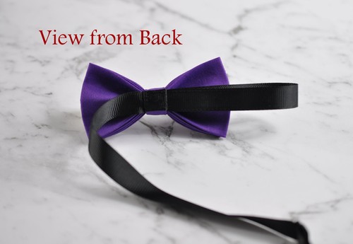 Father Son Match 100% Cotton Handmade Solid Purple Bow Tie Bowtie Party Wedding - Picture 11 of 23