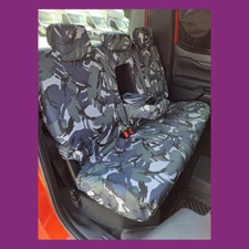 Waterproof Rear Back Grey Camo Seat Cover For Ford Ranger Wildtrak Raptor 2022