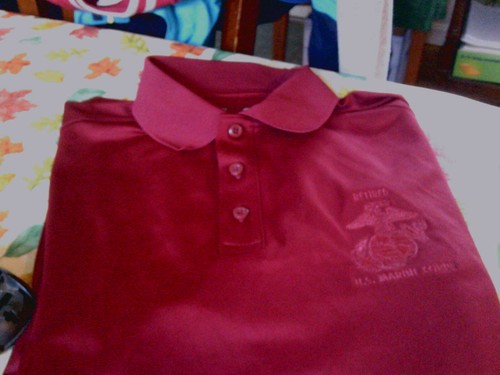 MARINE CORPS RETIRED POLO SHIRT SIZE 