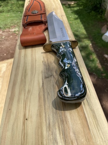 WINCHESTER BOWIE KNIFE 14 1/4' With Custom Beautiful Leather Sheath - Picture 9 of 11
