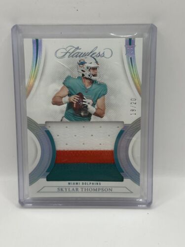 2022 Panini Flawless Skylar Thompson Holo Silver Rookie 3 Color Patch /20 RC SP - Picture 1 of 3