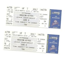 Houston Astros Phantom National League Championship Series Tickets from 1998