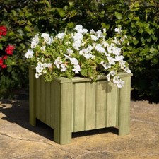 Pflanzkasten 40x40x32 aus Holz KDI viereckig quadratisch Blumenkasten Pflanztrog