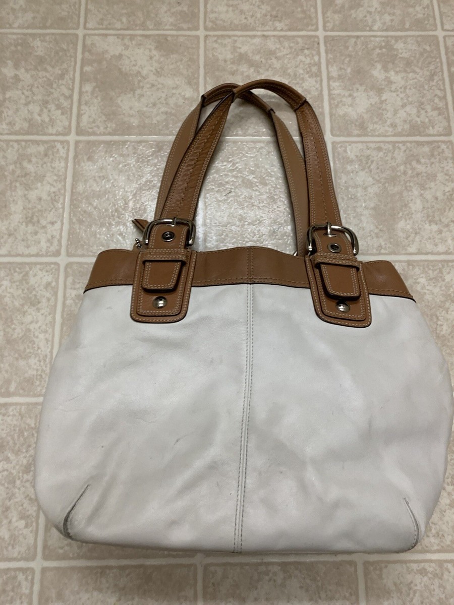 Womens White Leather Coach Bag Model 1093-F15045 | eBay