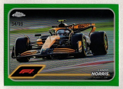 2024 Topps Chrome Formula 1 F1 BASE GREEN REFRACTOR /99 U Pick FREE Comb Ship - Picture 10 of 30