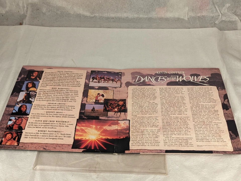Dances with Wolves Widescreen Laserdisc LD Movie Film Collectible - Image 3 of 4