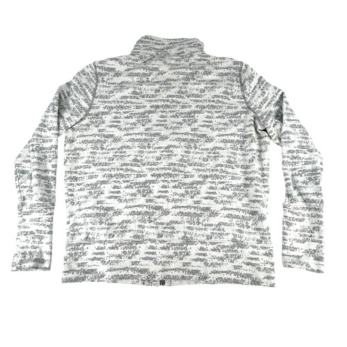 Zyia Active Jacket Medium Women Cream Gray Geometric Full Zip Long Sleeve - Picture 8 of 8