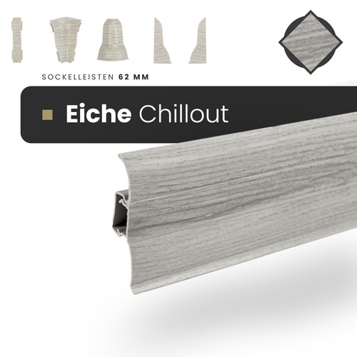 62mm Sockelleiste Leiste Bodenleiste flexibel robust Kabel Raum Wohnung Leisten - Bild 11 von 33