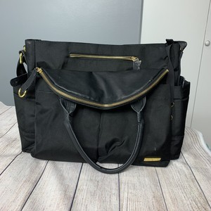 skip hop black and gold diaper bag