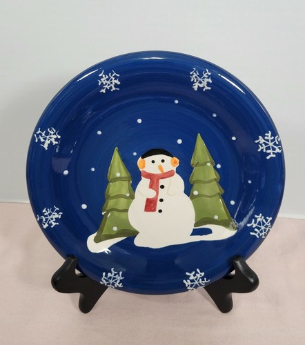 Juego de 4 platos de ensalada de muñecos de nieve brillantes Make The Season Navidad - Imagen 6 de 8