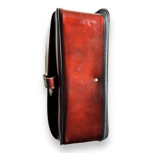 Vintage Antler Brown Faux Leather Vanity Weekend Case Retro Luggage No KEY - Picture 6 of 24