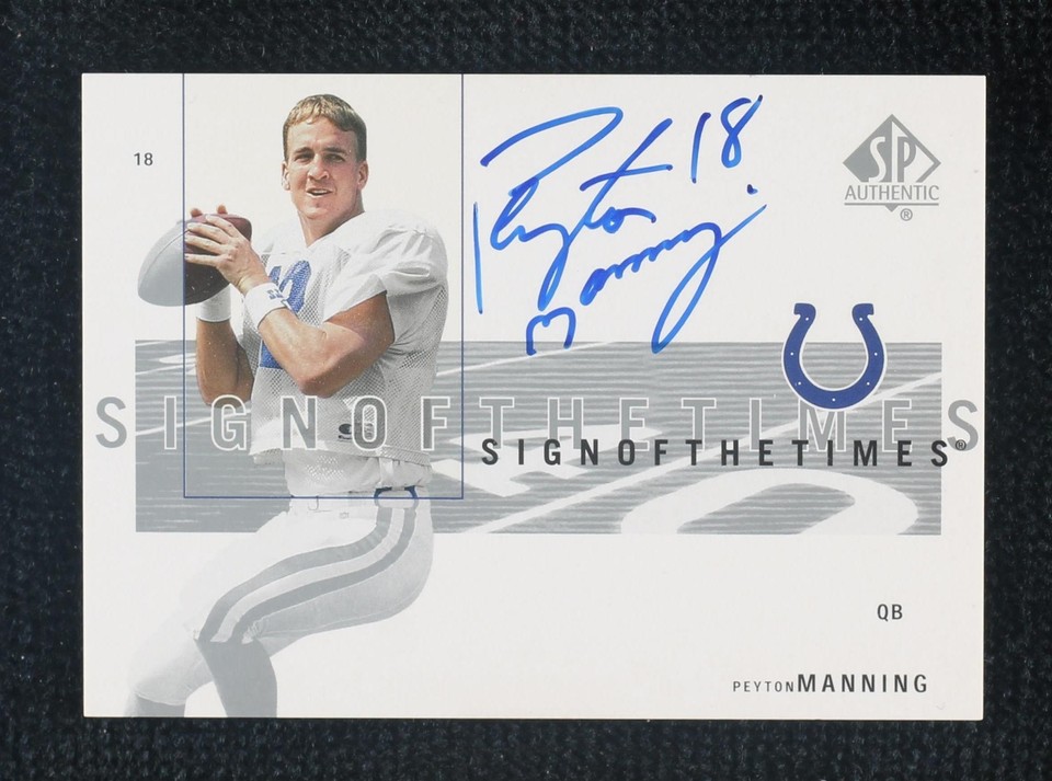 2001 SP Authentic Peyton Manning #PM - 1 of 2