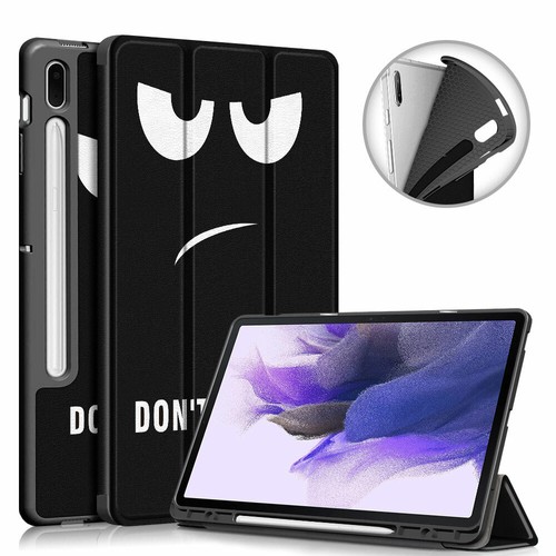Funda protectora con lápiz inteligente de cuero folio para Samsung Galaxy Tab S7+ FE S8+ - Imagen 11 de 60