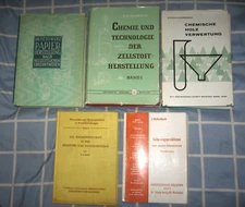 5 Vtg German Paper Manufacturing Books Pulp Production Chemical Wood Recycling+