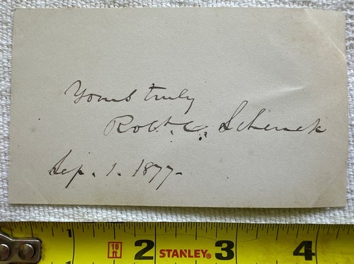 UNION Major General ROBERT C. SCHENCK Signed Autograph US Civil War Signature - Picture 3 of 3