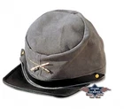 Ref CP-2403L Gray Leather Western Cap USA