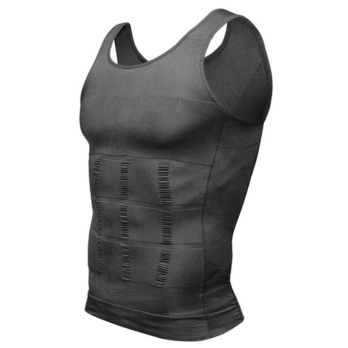 Men Slimming Body Shaper Belly Gynecomastia Tummy Control Vest Compression Shirt - Picture 22 of 23