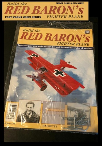 Revista y pieza modelo de avión de combate Hachette Build the Red Baron's (artículo seleccionado) - Imagen 28 de 44