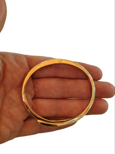 Milor Wish Bone Hinged Bracelet Gold Tone Stainless Steel Cuff - Picture 3 of 6