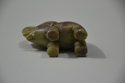 Elefante de esteatita, objeto de vitrina, adulador de manos - Imagen 6 de 6