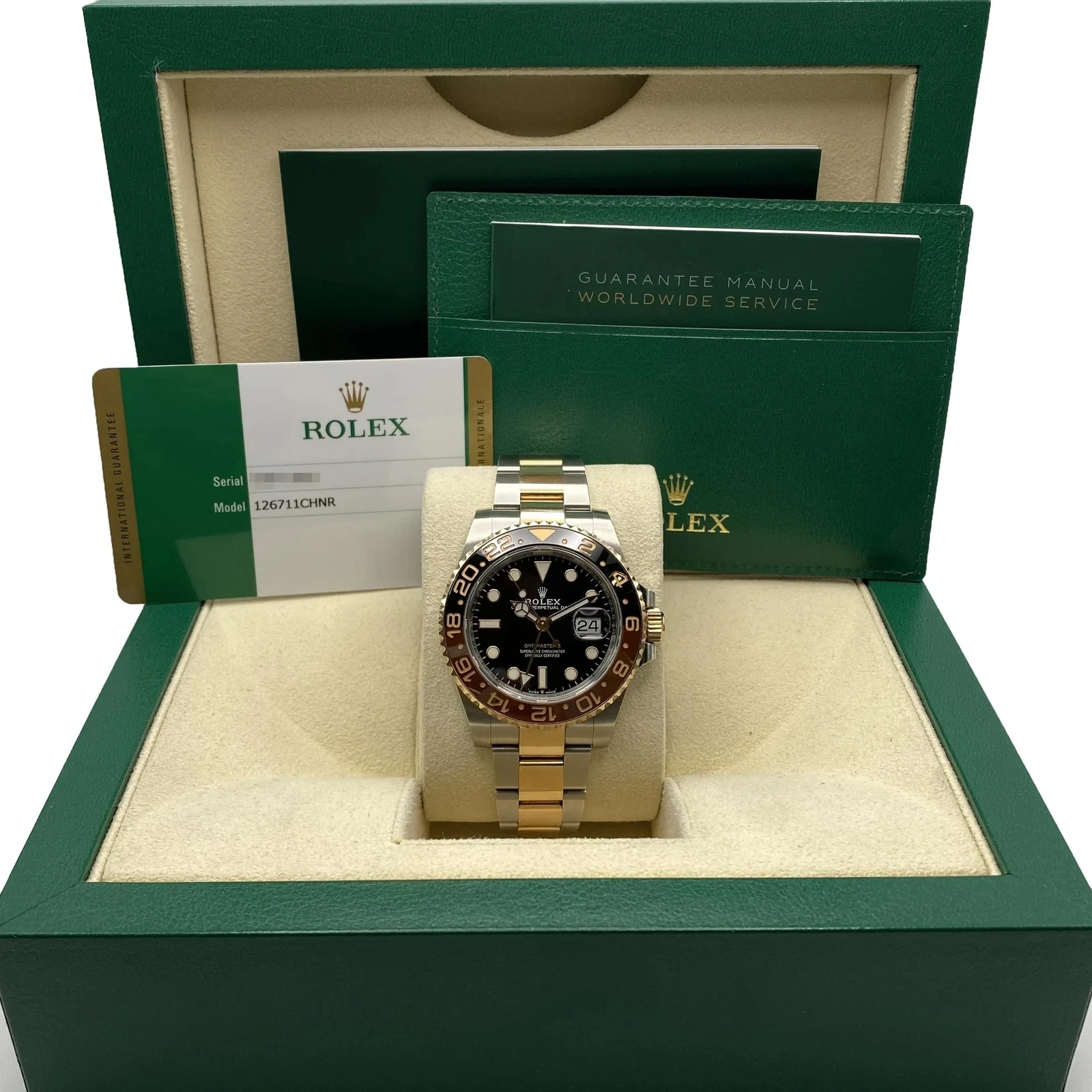 Rolex GMT-Master II 126711CHNR Everose Gold Root Beer Automatic Mens Watch 