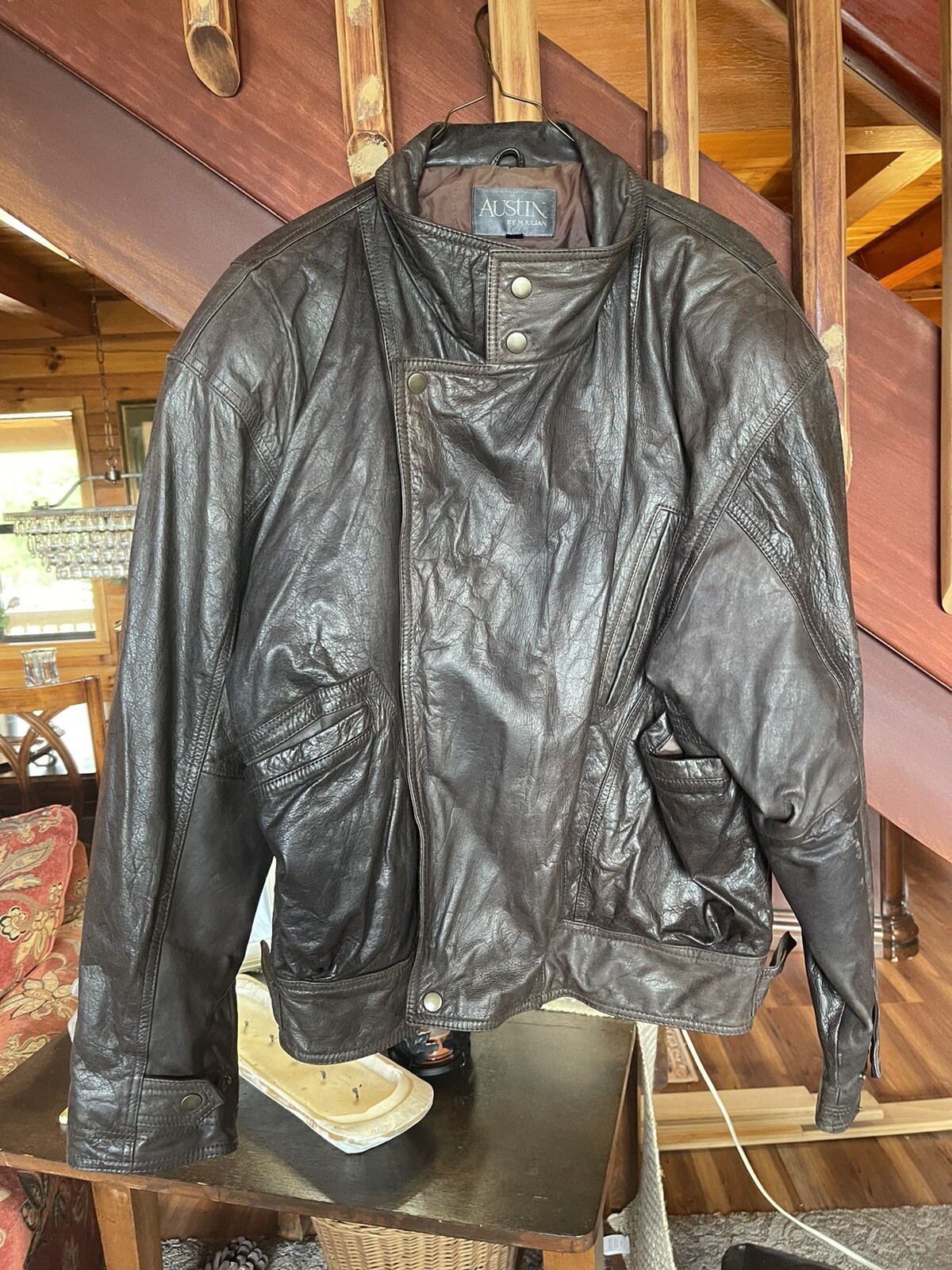 Leather Jacket Men Size Medium - image 2