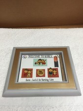 Welcome To Korea Group Of Four Lapel Pins Displayed In Frame