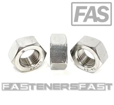 (10) M12-1.25 Stainless Steel DIN934 Extra Fine Thread Metric Finished Hex Nut