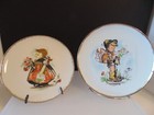 Set of 2 Vintage Nevco Made In Japan Decorative Collectors Plates A Girl & Boy — photo 1