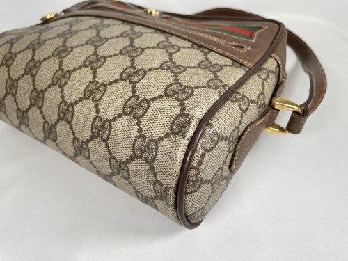 Vintage Gucci Aherry Line Bag Purse Shoulder Crossbody Supreme PVC Leather - Picture 11 of 24