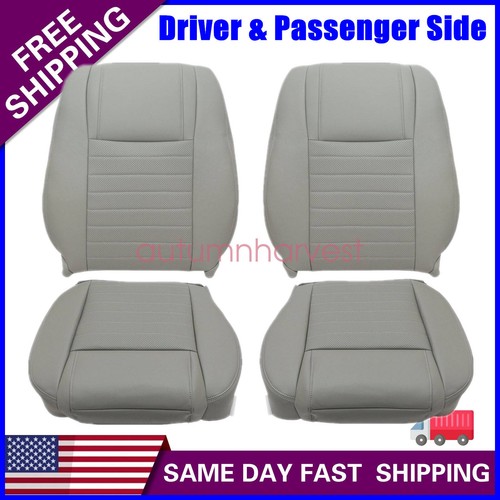 For 2005-2009 Ford Mustang GT Front Replacement Perforated Leather Seat Cover US - Foto 15 di 37